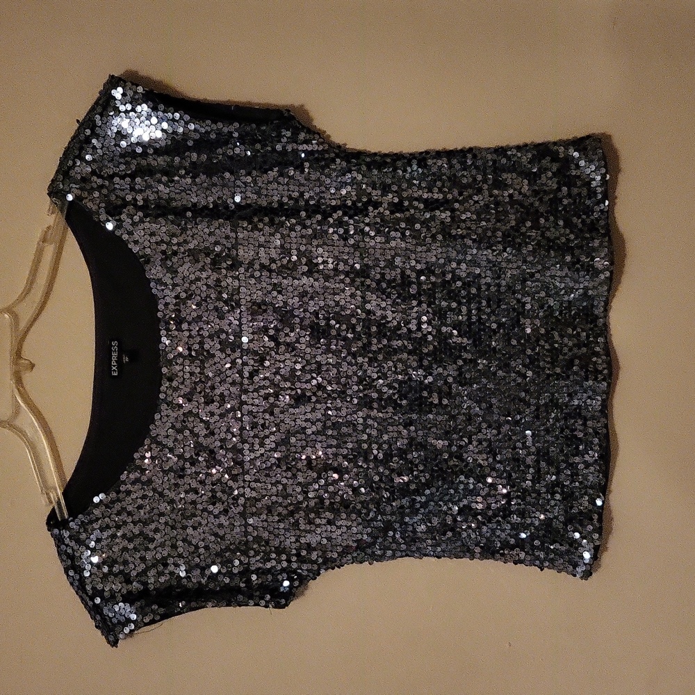 Express Silver Sequence Shirt. - image 2